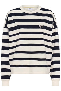 SAINT TROPEZ - Philene Sweatshirt - Night Sky Irregular Stripe