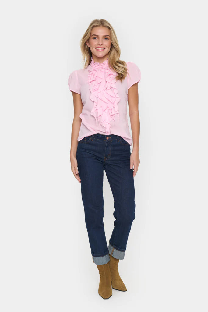 SAINT TROPEZ - Tilli SS Shirt - Pink Nectar