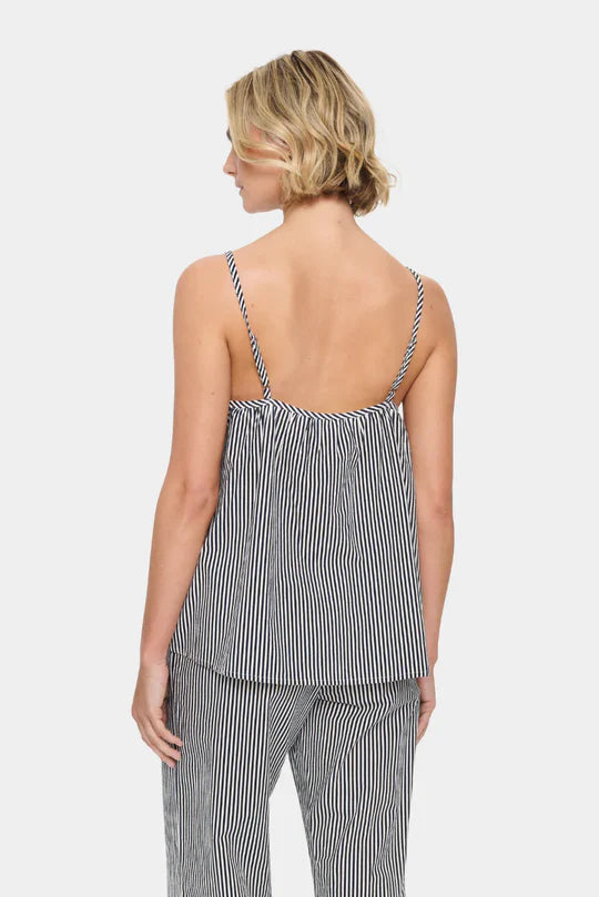 SAINT TROPEZ - Zalinda Stripe Strap Top - Ice Nightsky Stripe
