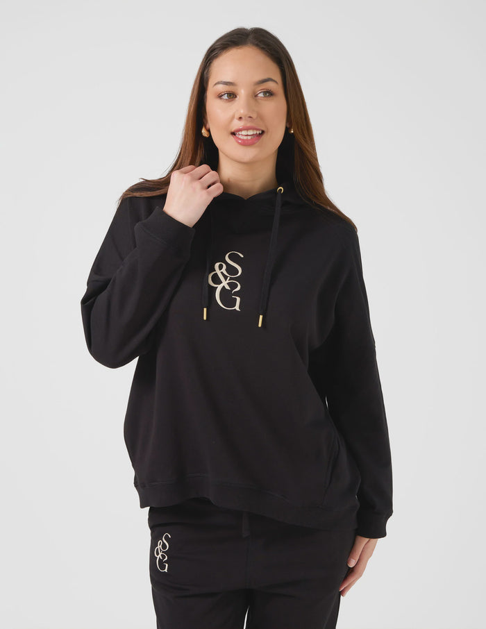STELLA + GEMMA - Essential Hoodie Black S+G Logo