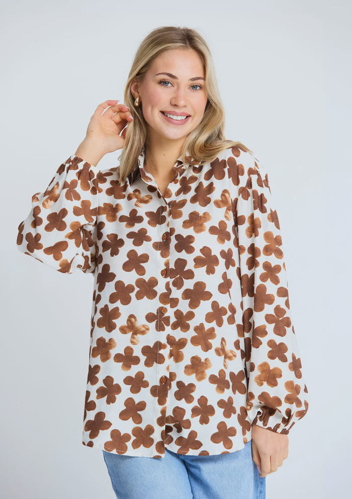 STELLA + GEMMA - Charlotte Shirt - Cocoa Bloom