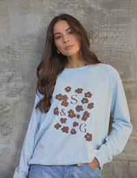 STELLA + GEMMA - Classic Sweater Ice Choco Blooms