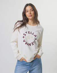 STELLA + GEMMA - Classic Sweater Cream Burgandy