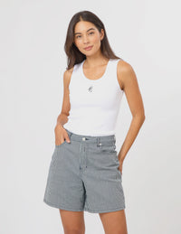 STELLA + GEMMA - Emily Short Navy/White Stripe