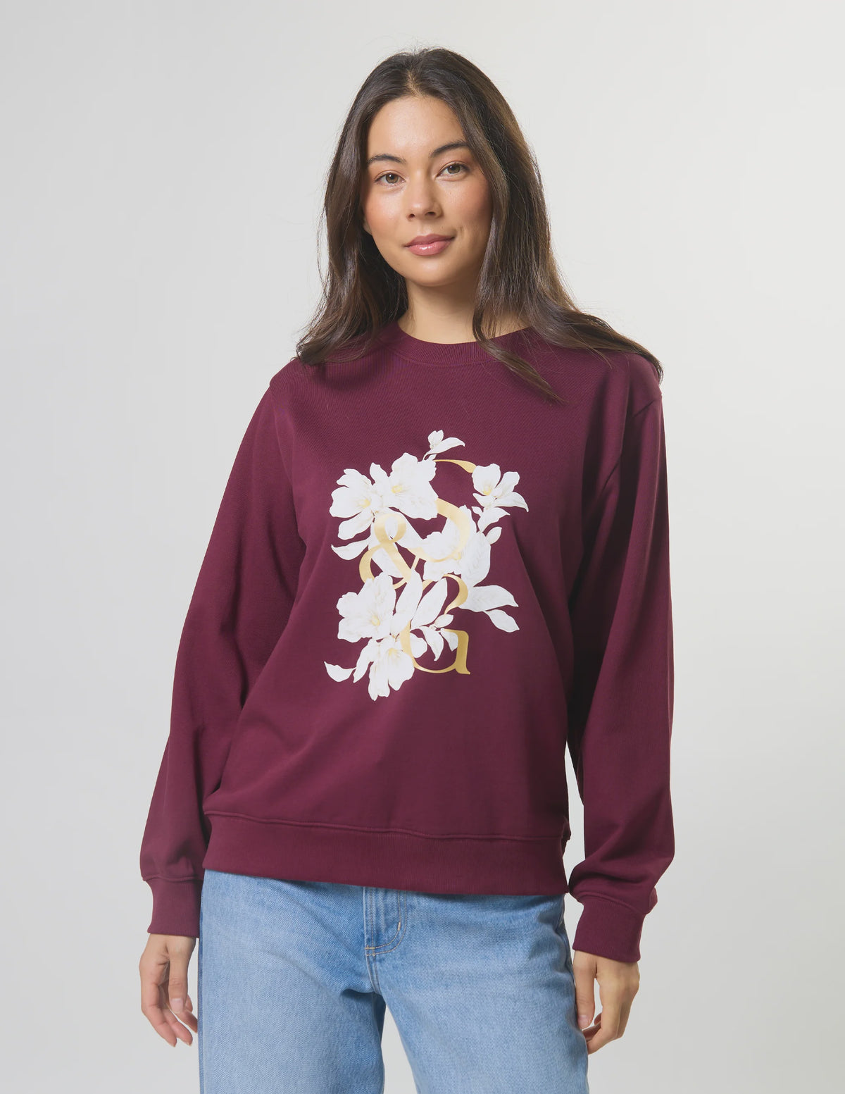 STELLA + GEMMA - Essential Sweater Burgandy Beauty