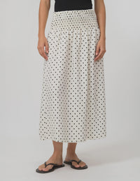 STELLA + GEMMA - Zita Skirt White/Black Spots