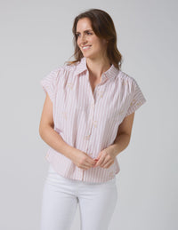 STELLA + GEMMA - Lindy Shirt - Pink Stripe