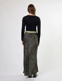 STELLA + GEMMA - Bretta Skirt - Khaki Leopard