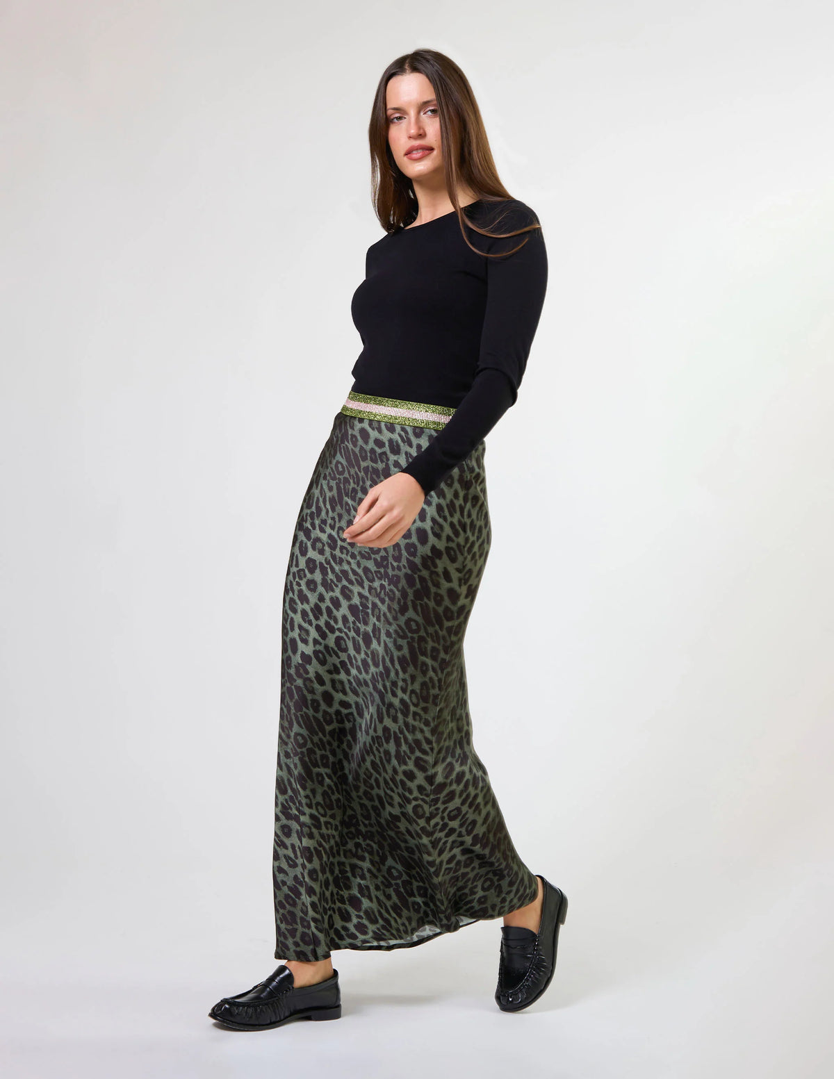 STELLA + GEMMA - Bretta Skirt - Khaki Leopard