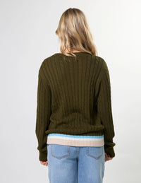 STELLA + GEMMA - Cable Crew Khaki