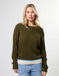 STELLA + GEMMA - Cable Crew Khaki