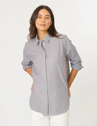 STELLA + GEMMA - Casino Shirt - Black/White Stripe