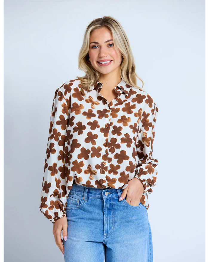 STELLA + GEMMA - Charlotte Shirt - Cocoa Bloom