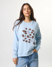 STELLA + GEMMA - Classic Sweater Ice Choco Blooms
