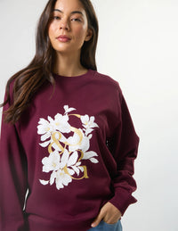 STELLA + GEMMA - Essential Sweater Burgandy Beauty