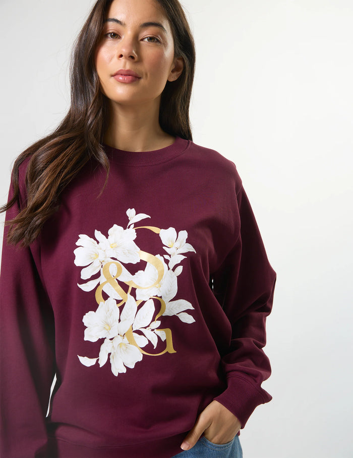 STELLA + GEMMA - Essential Sweater Burgandy Beauty