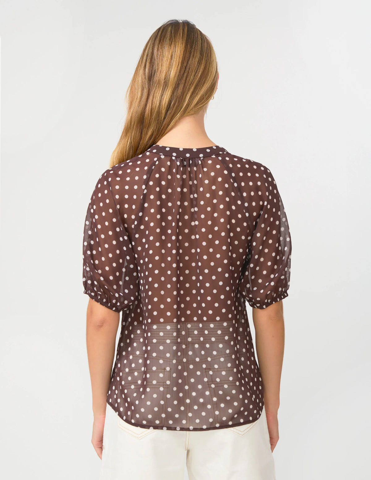 STELLA + GEMMA - Monet Blouse - Chocolate Spot