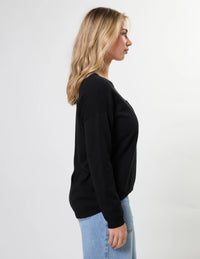 STELLA + GEMMA - Street Pocket Jumper Black