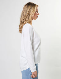 STELLA + GEMMA - Street Pocket Jumper White