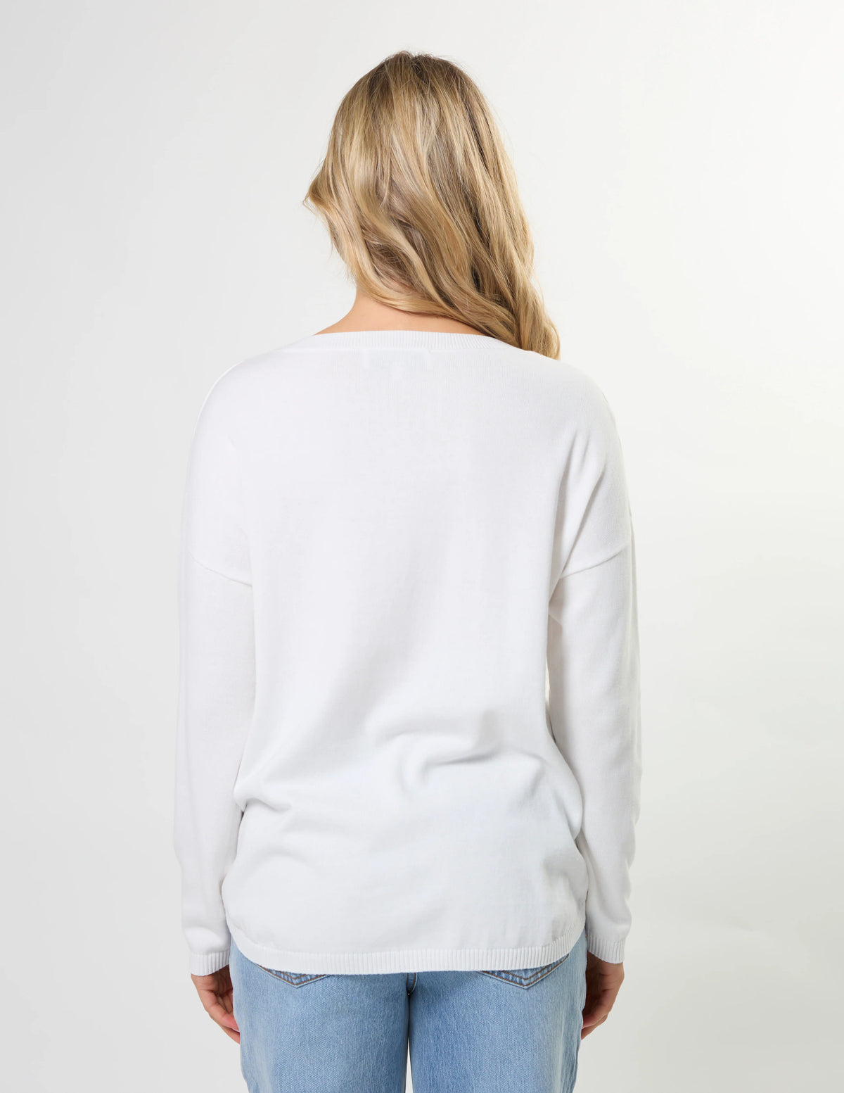 STELLA + GEMMA - Street Pocket Jumper White