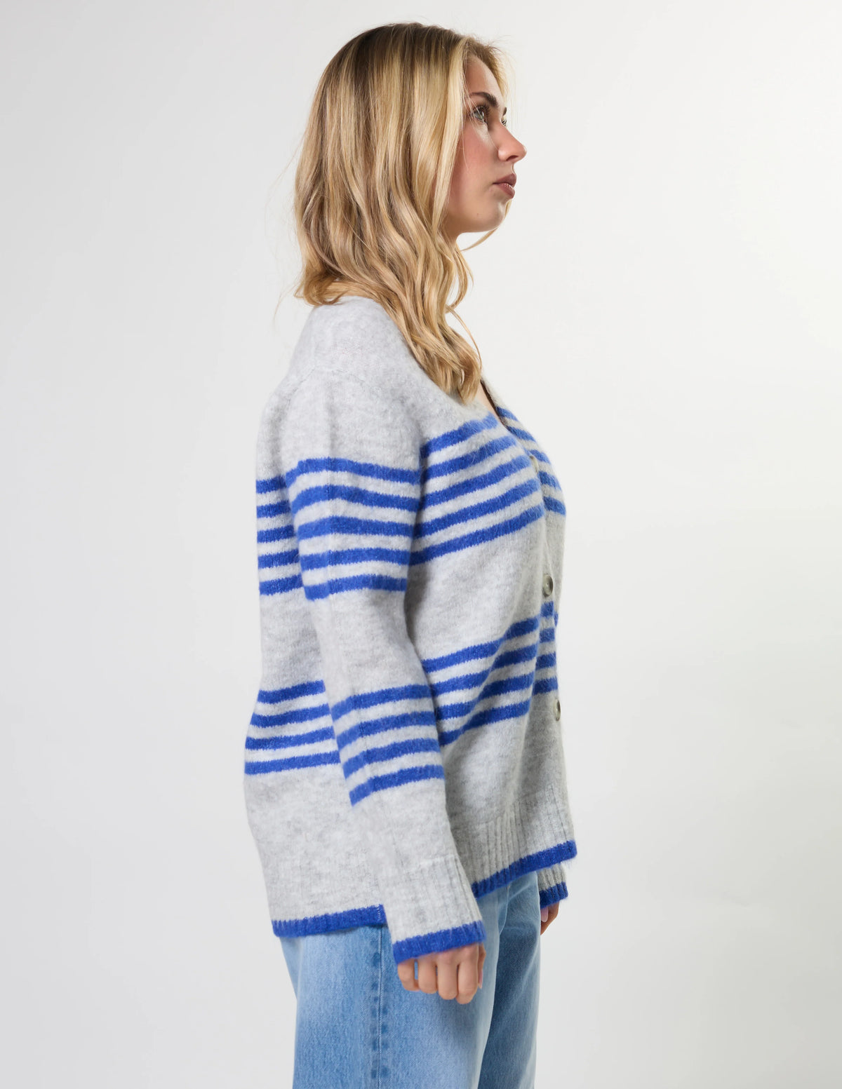 STELLA + GEMMA - Stripe Cardigan Salt Air
