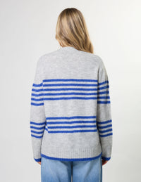 STELLA + GEMMA - Stripe Cardigan Salt Air