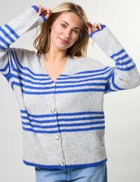 STELLA + GEMMA - Stripe Cardigan Salt Air