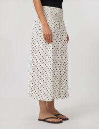 STELLA + GEMMA - Zita Skirt White/Black Spots