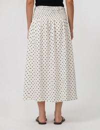 STELLA + GEMMA - Zita Skirt White/Black Spots