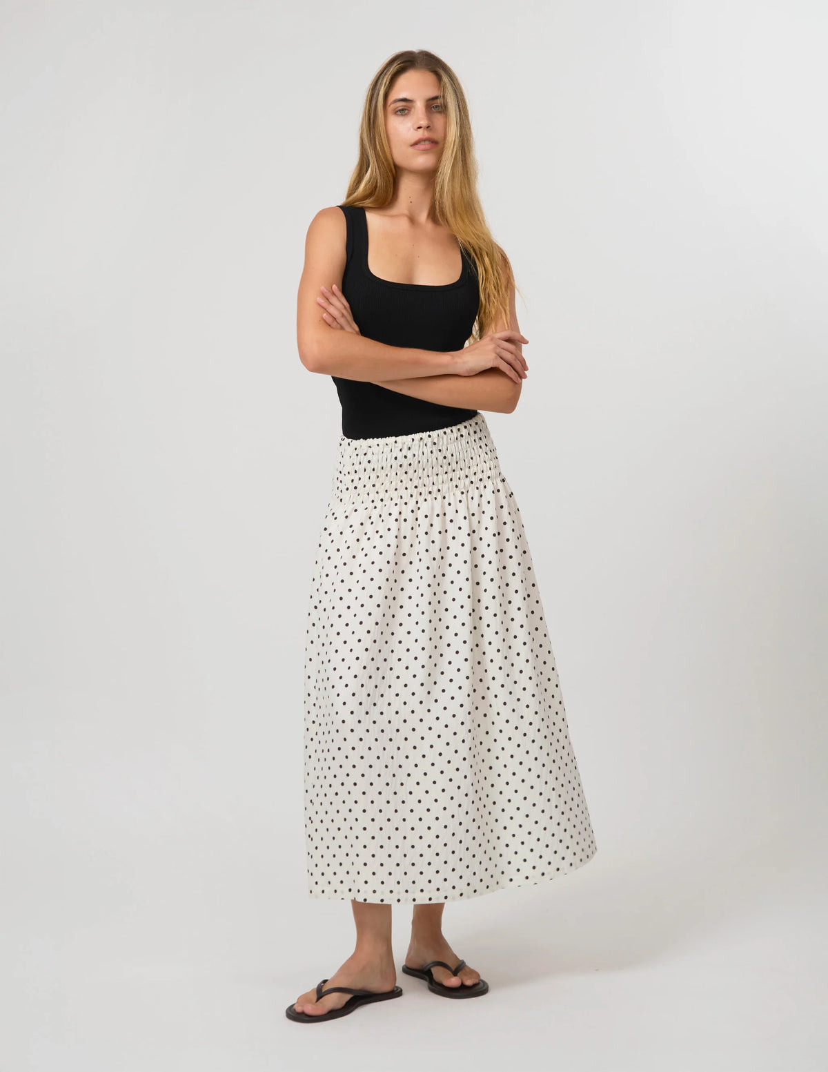 STELLA + GEMMA - Zita Skirt White/Black Spots