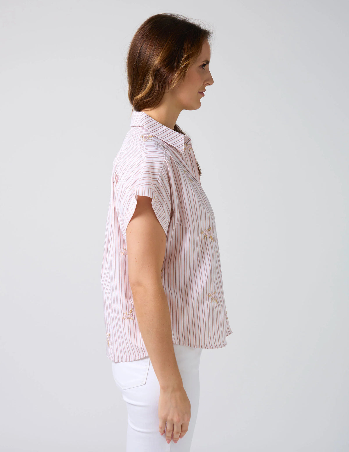 STELLA + GEMMA - Lindy Shirt - Pink Stripe
