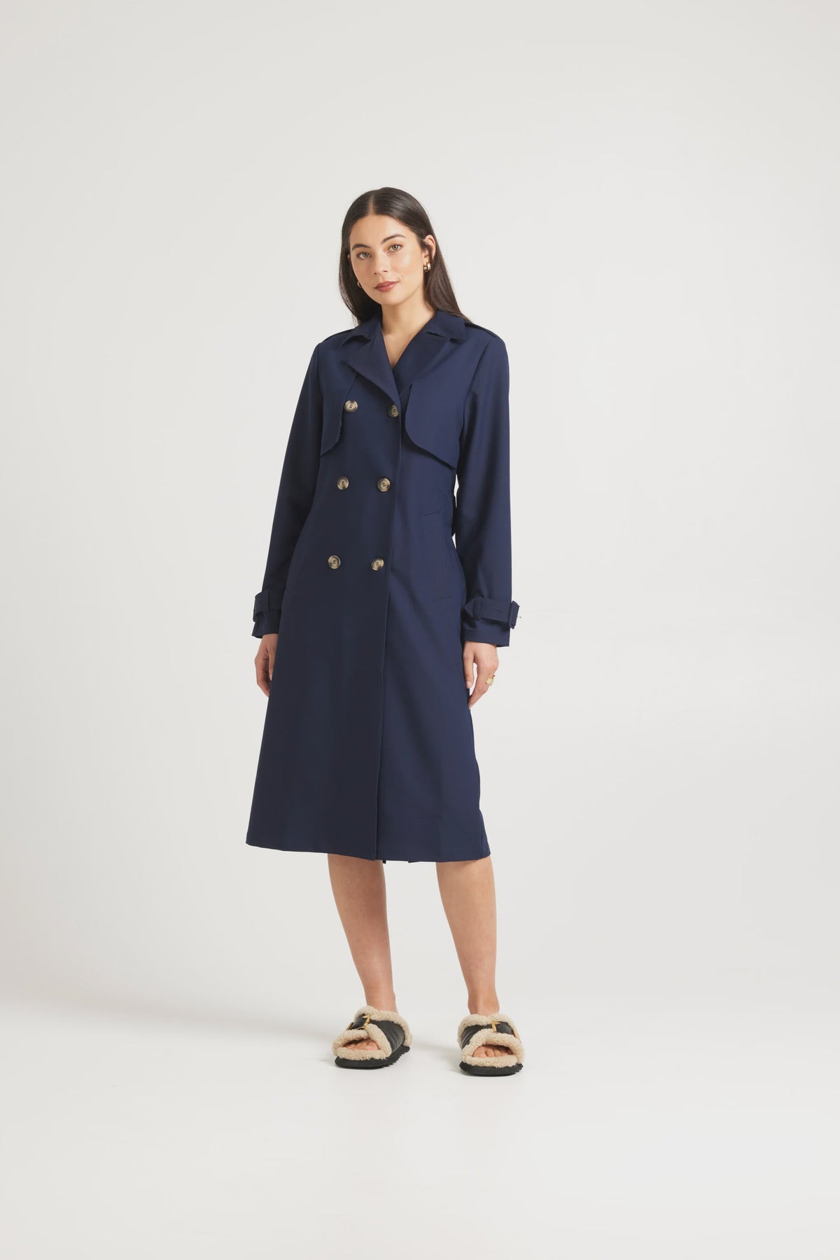 TUESDAY - Trench Coat - Dark Navy