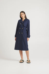 TUESDAY - Trench Coat - Dark Navy