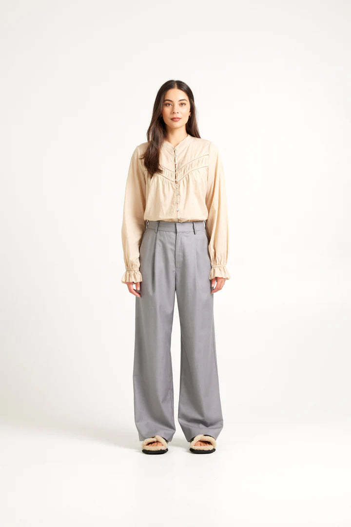 TUESDAY - Boyfriend Pants - Silver