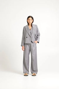 TUESDAY - Boyfriend Pants - Silver