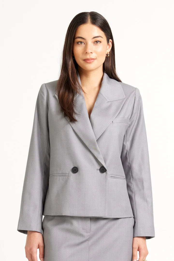 TUESDAY - Crop Blazer - Silver