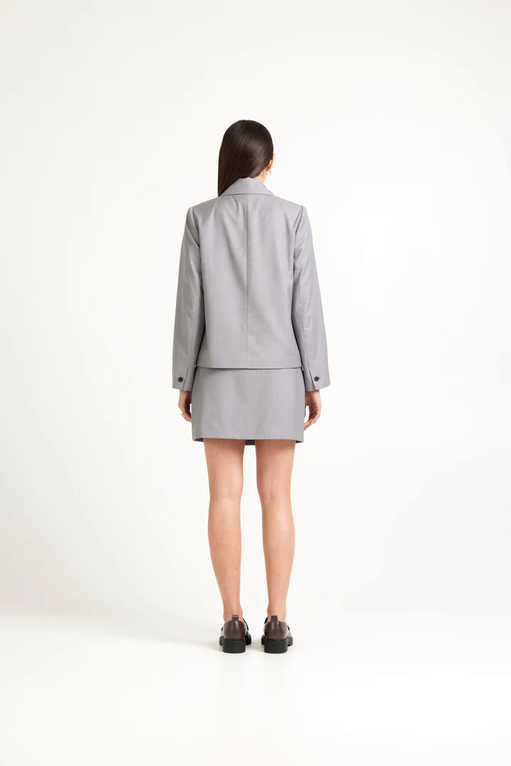 TUESDAY - Crop Blazer - Silver