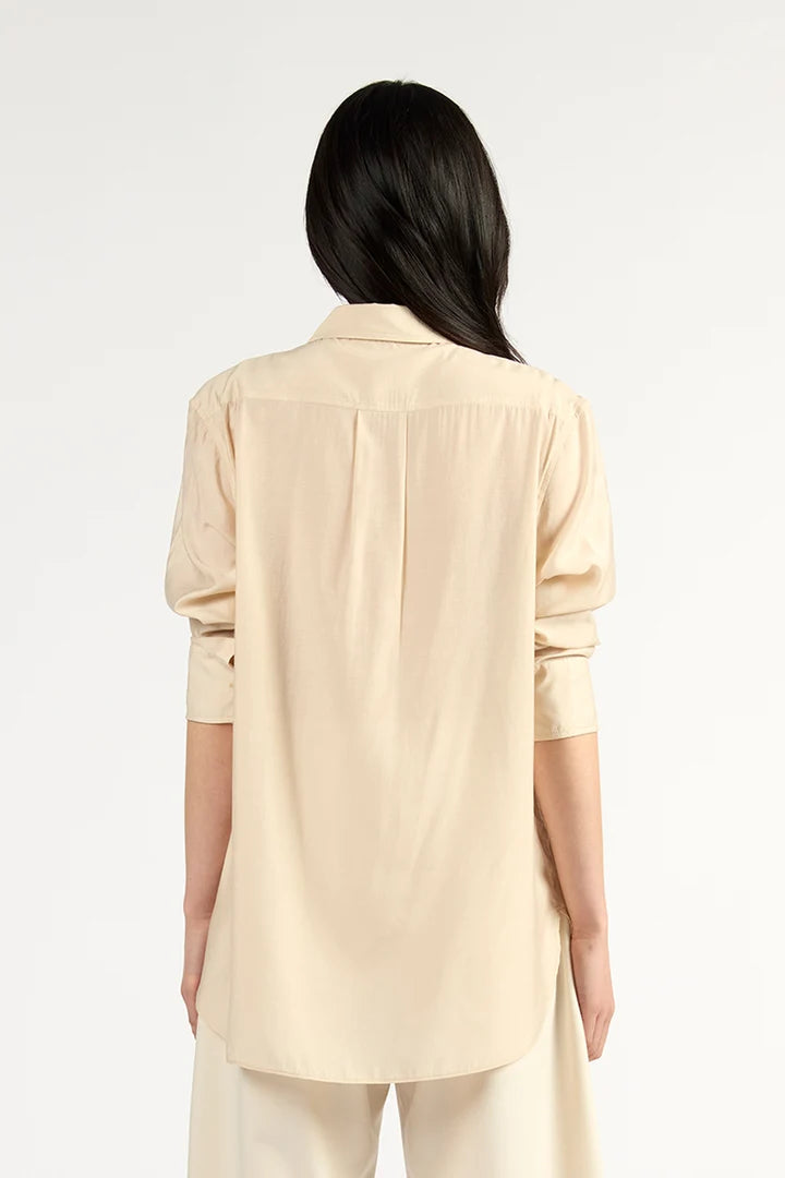 TUESDAY - Drape Frill Shirt - Oyster