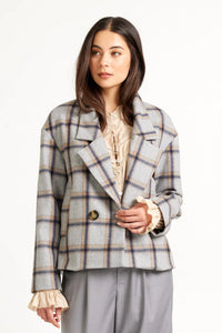 TUESDAY - Emma Jacket - Silver Check