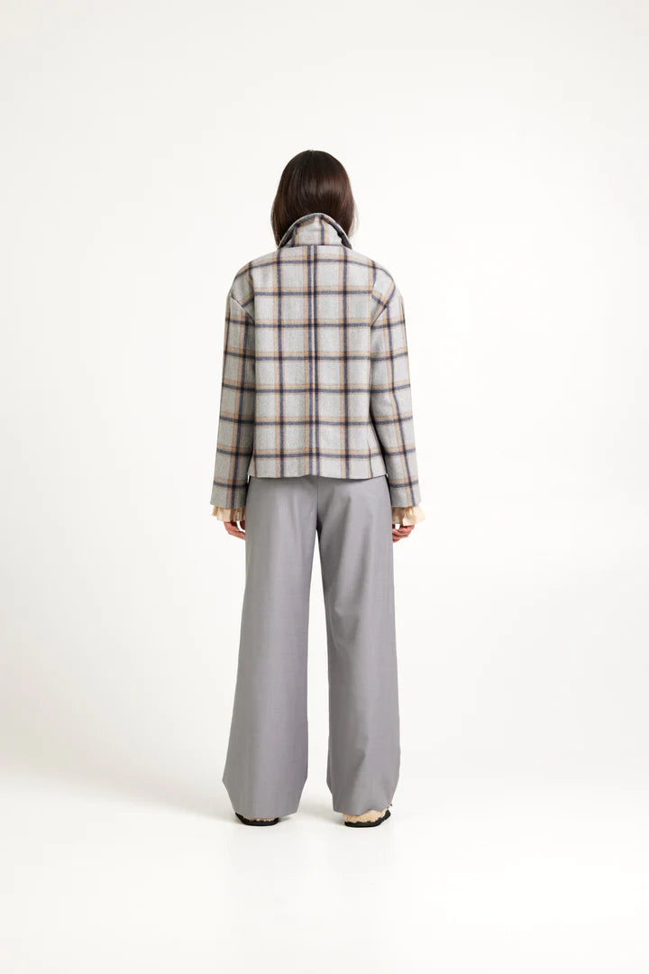 TUESDAY - Emma Jacket - Silver Check