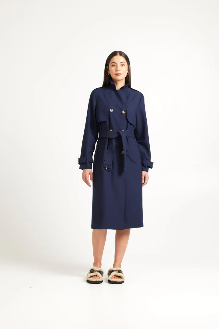 TUESDAY - Trench Coat - Dark Navy