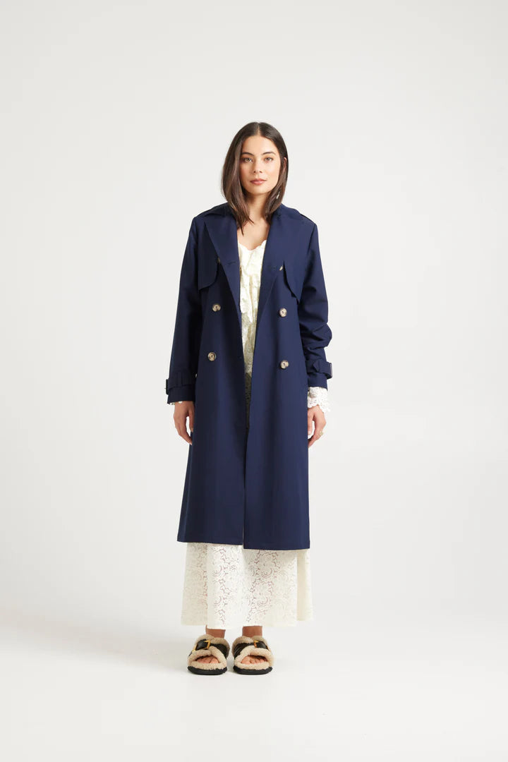 TUESDAY - Trench Coat - Dark Navy