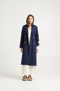 TUESDAY - Trench Coat - Dark Navy
