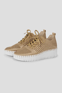 ILSE JACOBSEN - Tulip Embroidery Sneaker - Latte White