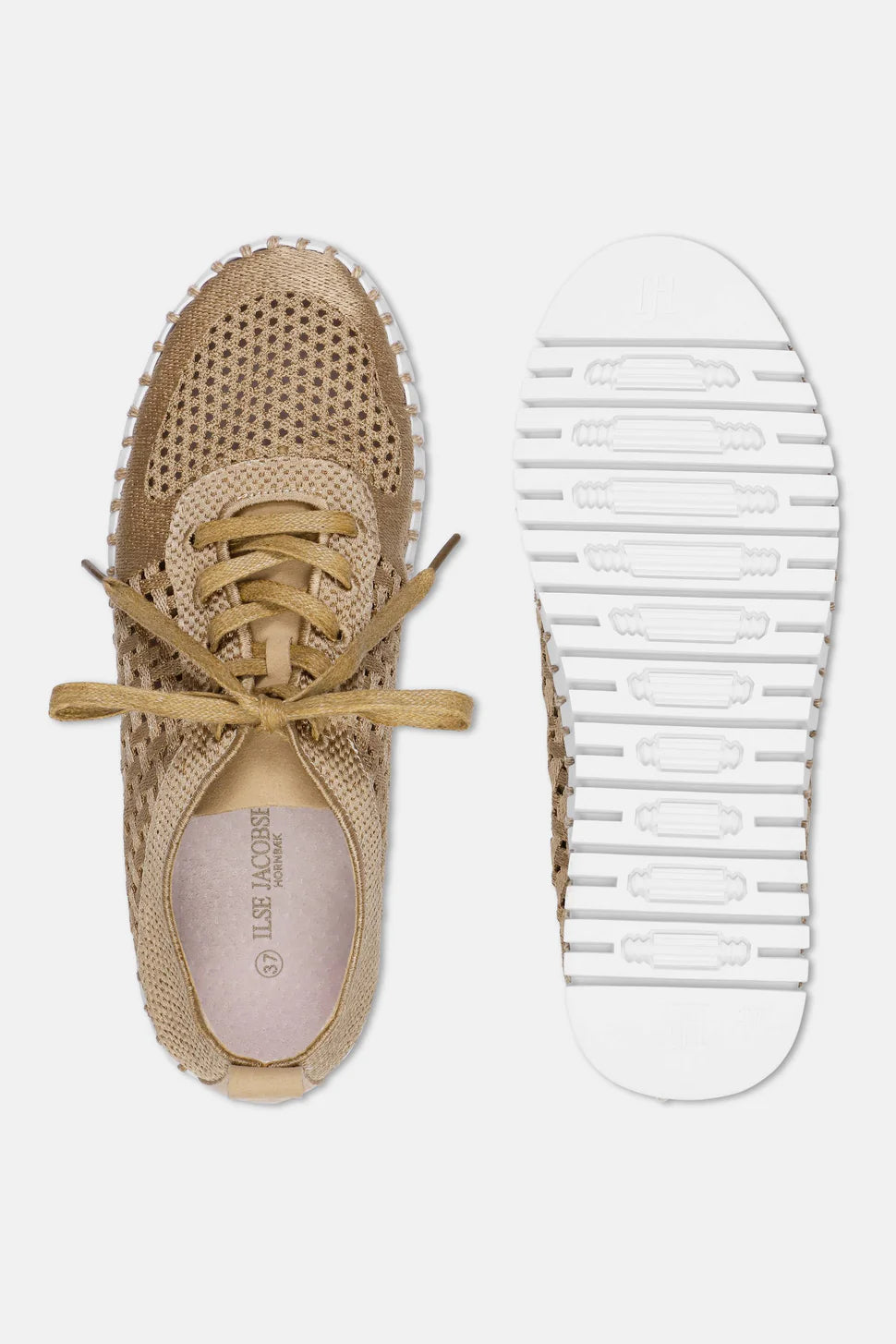 ILSE JACOBSEN - Tulip Embroidery Sneaker - Latte White