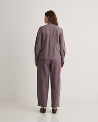 YERSE - Lacing Neck Checks Shirt - Maroon