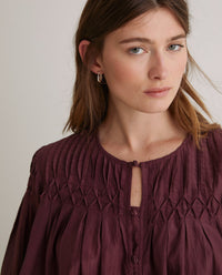 YERSE - Fold Effect Shirt - Aubergine