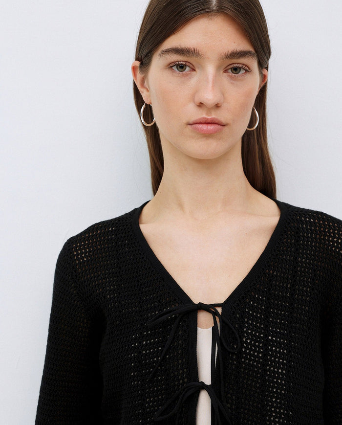 YERSE - Cardigan - Black/Ties