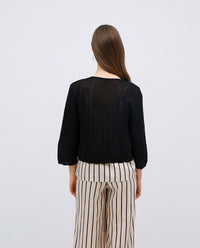 YERSE - Cardigan - Black/Ties