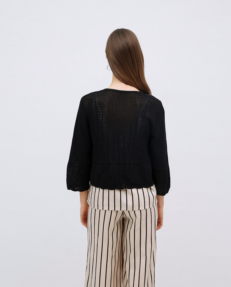 YERSE - Cardigan - Black/Ties